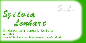 szilvia lenhart business card